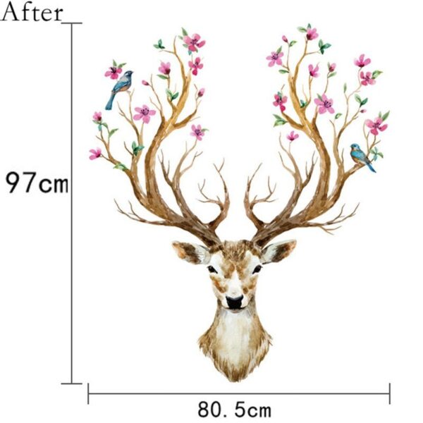 Sika Deer DIY Wall Stickers Wall Decor Art Decals For Kids Rooms Bedroom Living Room European Style Poster Unique Wall Sticker - Image 7