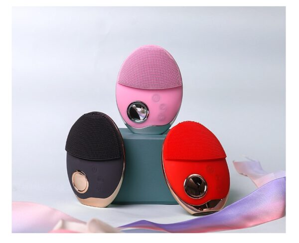 Wireless charging skin cleansing beauty instrument electric cleaning brush ultrasonic vibration wash brush - Image 2