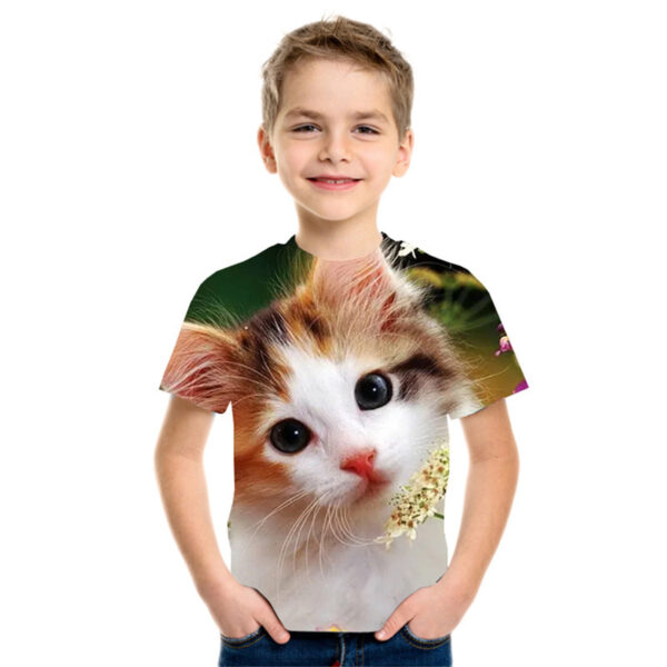 3D Digital Printing Short Sleeve Fashion Kids T-shirt Top - Image 9