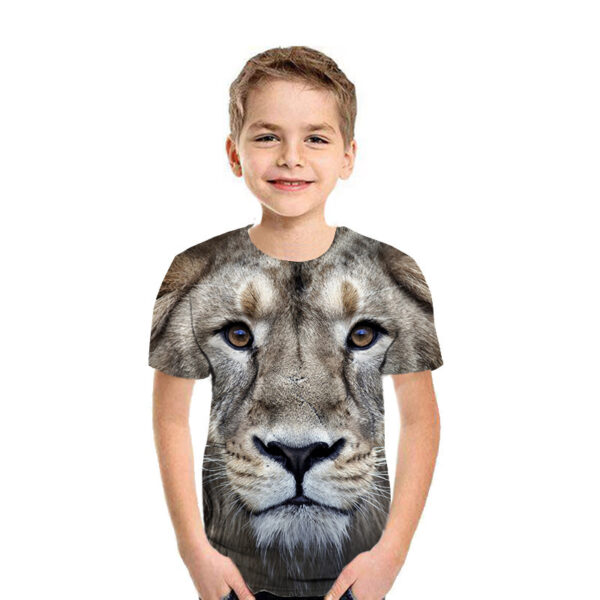 3D Digital Printing Short Sleeve Fashion Kids T-shirt Top - Image 2