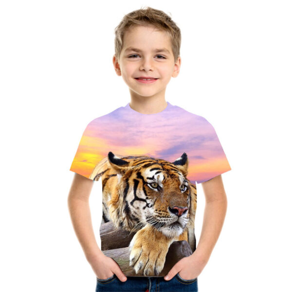 3D Digital Printing Short Sleeve Fashion Kids T-shirt Top - Image 6