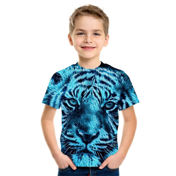 3D Digital Printing Short Sleeve Fashion Kids T-shirt Top - Image 4