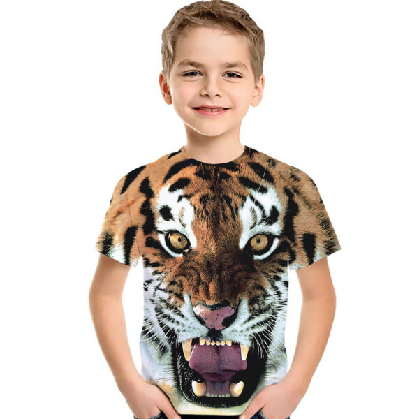 3D Digital Printing Short Sleeve Fashion Kids T-shirt Top - Image 7