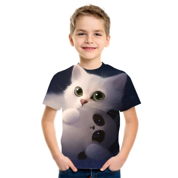 3D Digital Printing Short Sleeve Fashion Kids T-shirt Top - Image 5