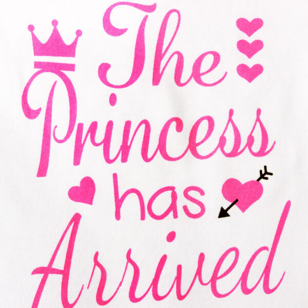 Girls Pink Letters Long-sleeved One-piece Romper Four-piece Children's Clothing - Image 2