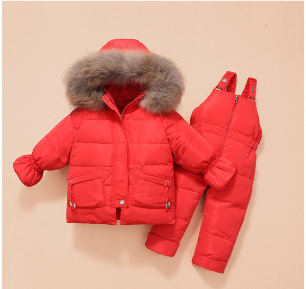 Children's Down Jackets – Baby Down Suits, Two-Piece Winter Set for Boys and Girls - Image 4