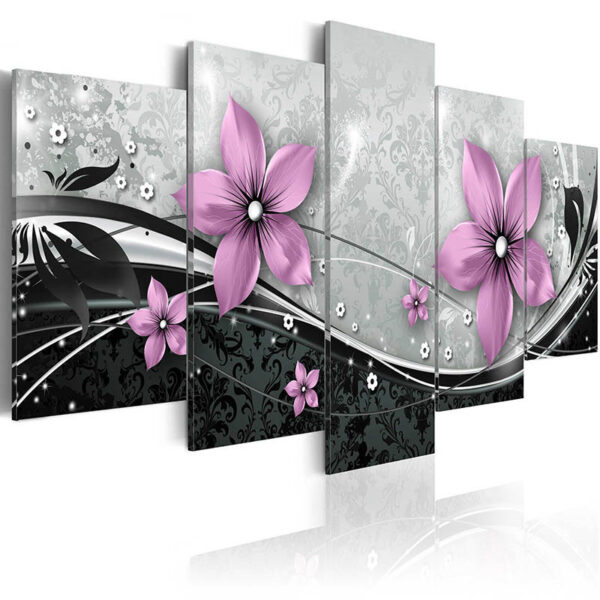 Abstract Gorgeous Flower 5 Piece Canvas Wall Art Poster Print Home Decor - Image 3