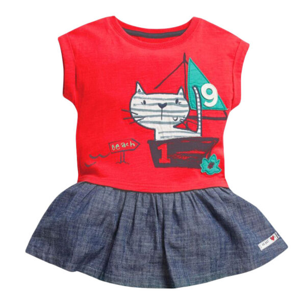 Girls' Dresses, European And American Children'S Clothing, Summer New Children'S Skirts, Children'S Short-Sleeved Stitching Dress