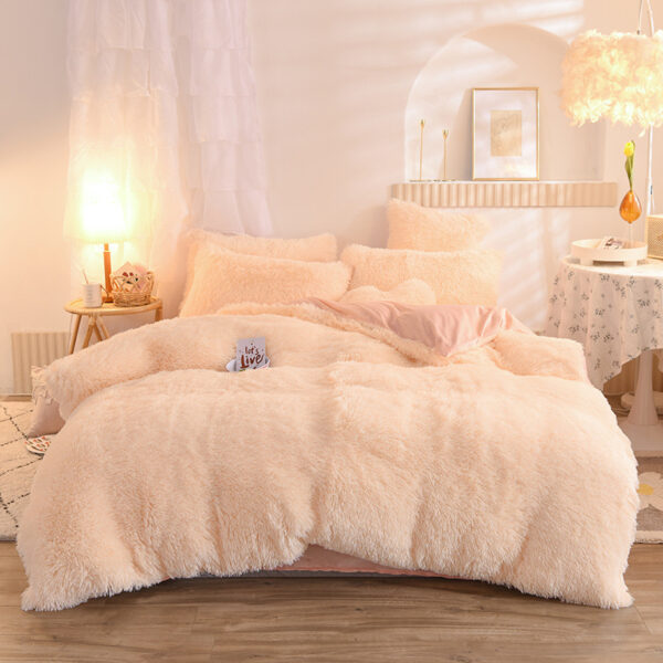 "Winter Warm Bedding Set – Shaggy Fleece Duvet Cover & Pillowcases for Queen & King Beds" - Image 7