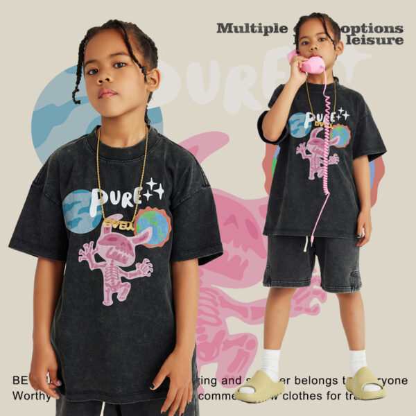 Children's Fashion Fun Rabbit Printed T-shirt - Image 5