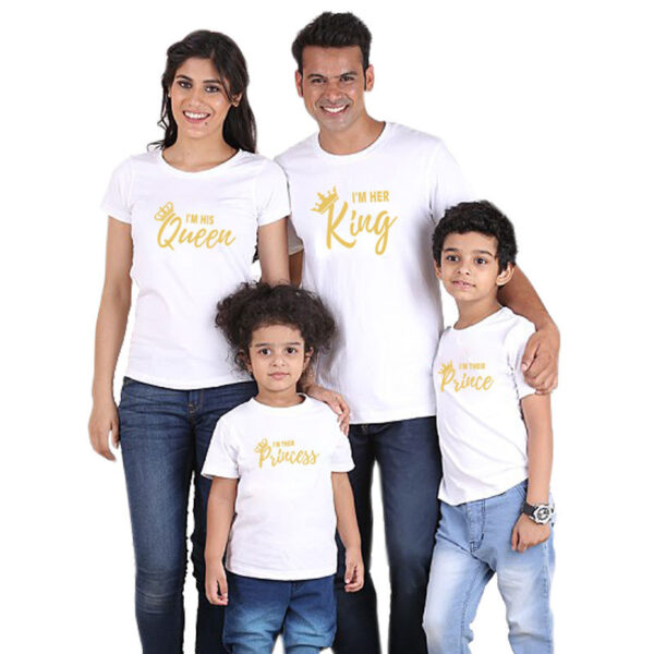 Crown King Family Wear Summer New Short-Sleeved T-Shirt Family Wear - Image 3