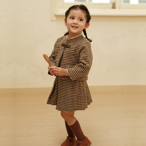 High-end French Children's Clothing Girls' Classic Style Two-piece Suit