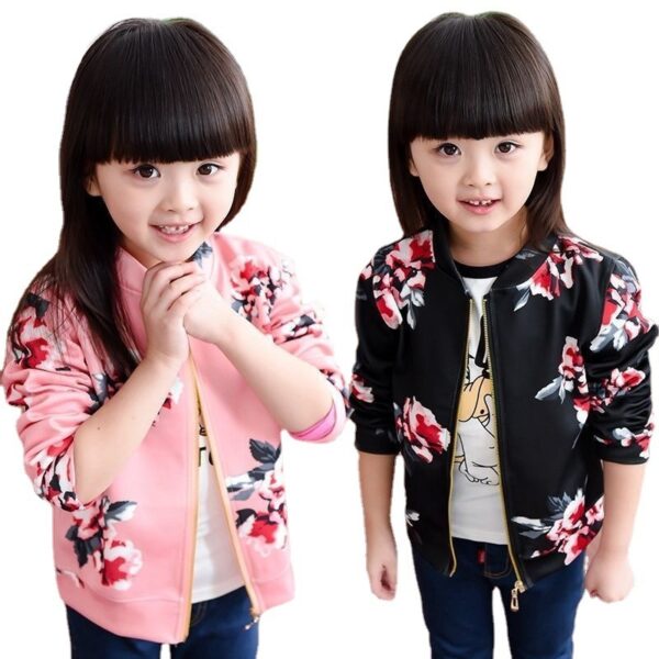 Spring And Autumn Girls' Clothing Coat Jacket Tup Cardigan Zip-up Shirt - Image 6