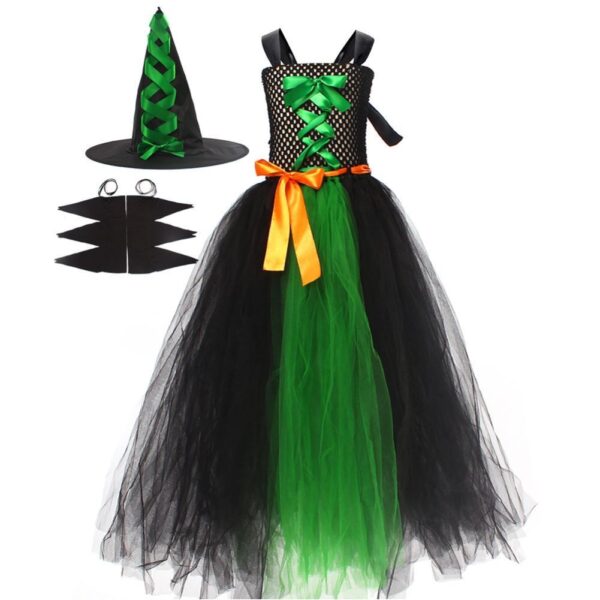 Halloween Witch Costume Dress for Children – Spooky and Fun Outfit - Image 2