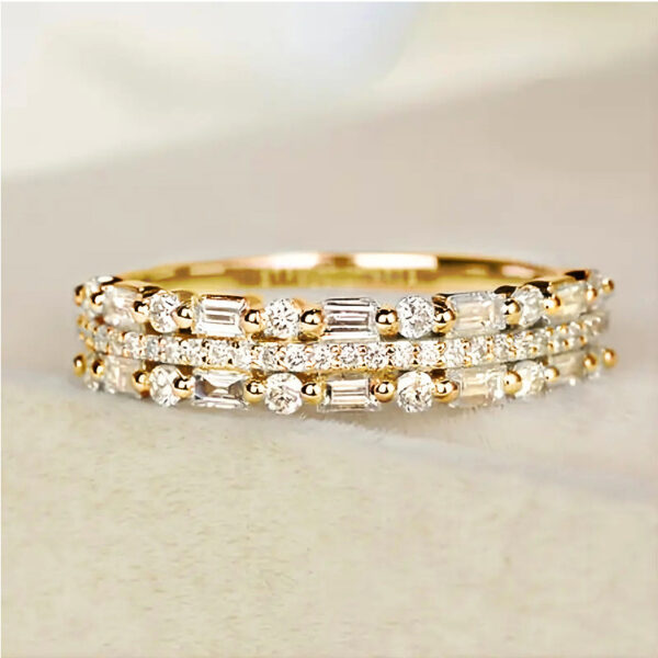 "Multilayer Three-Layer Ring for Women" - Image 3