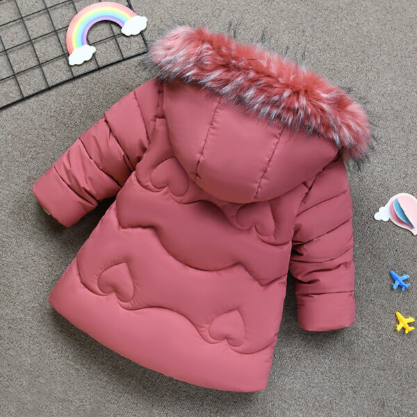 Girls' Thickened Warm Cotton Coat – Cozy Winter Wear - Image 3