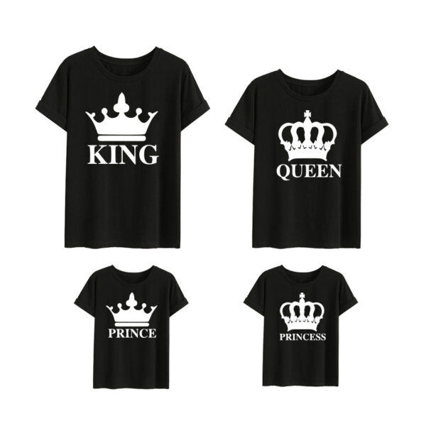 Crown King Family Wear Summer New Short-Sleeved T-Shirt Family Wear - Image 8