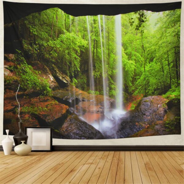 Big Tapestry Beautiful Natural Forest Large Wall Hanging Hippie Wall Hanging Bohemian Wall Tapestries Mandala Wall Art Decor - Image 2