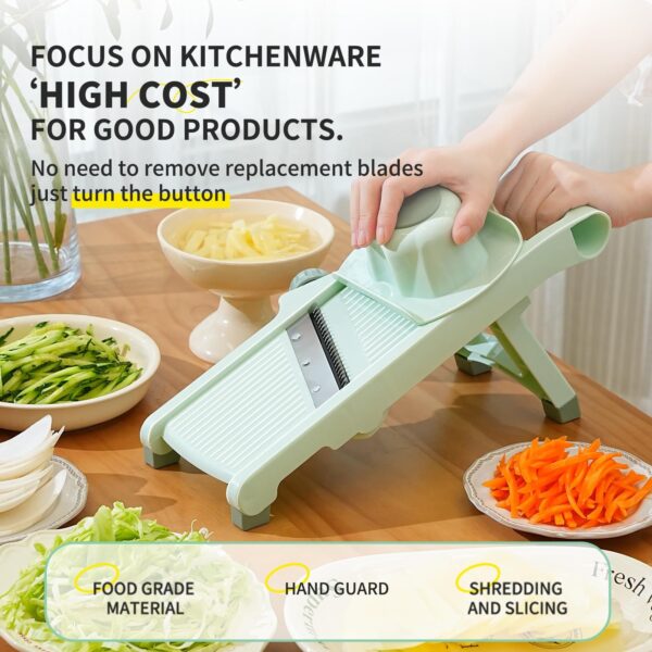 "Multifunctional Vegetable and Fruit Slicer – Potato, Julienne, Grater with Handle" - Image 4