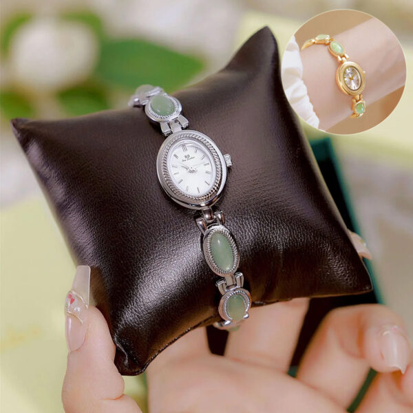 Luxury Women's Jade Bracelet Watch – Elegant & Waterproof Gift - Image 9