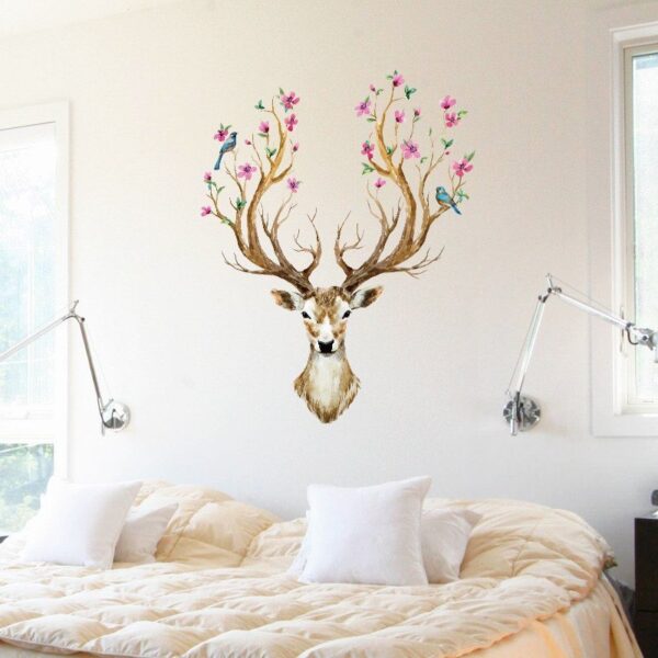 Sika Deer DIY Wall Stickers Wall Decor Art Decals For Kids Rooms Bedroom Living Room European Style Poster Unique Wall Sticker - Image 5