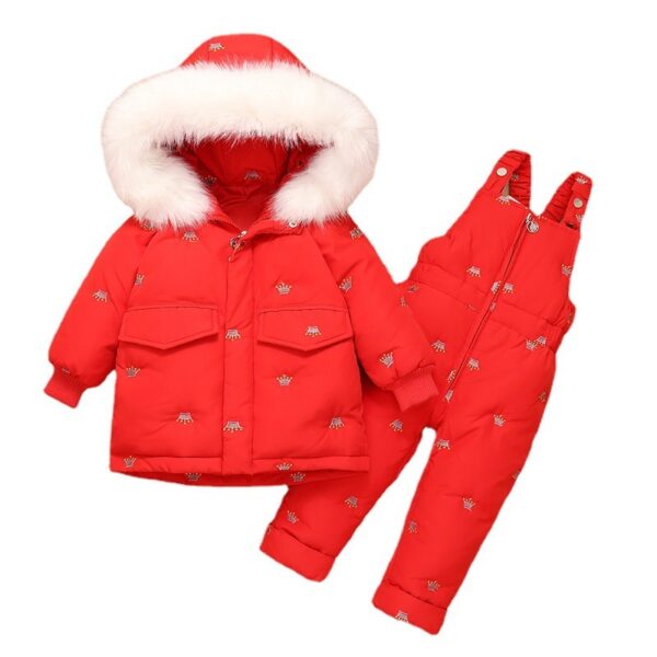 Girls' Winter Down Jacket Set – Warm Children's Clothing - Image 5