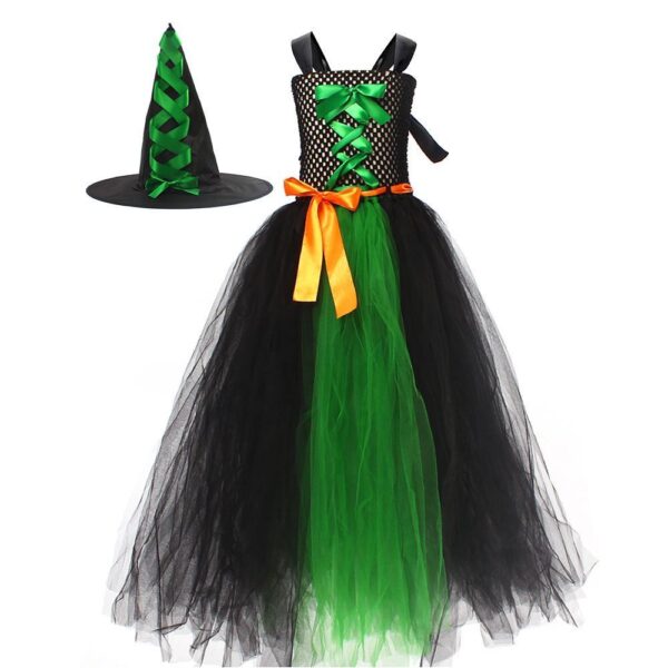 Halloween Witch Costume Dress for Children – Spooky and Fun Outfit - Image 3