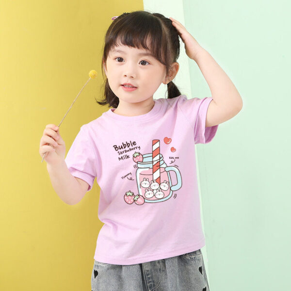 Girls Fashion Cute Print T-shirt