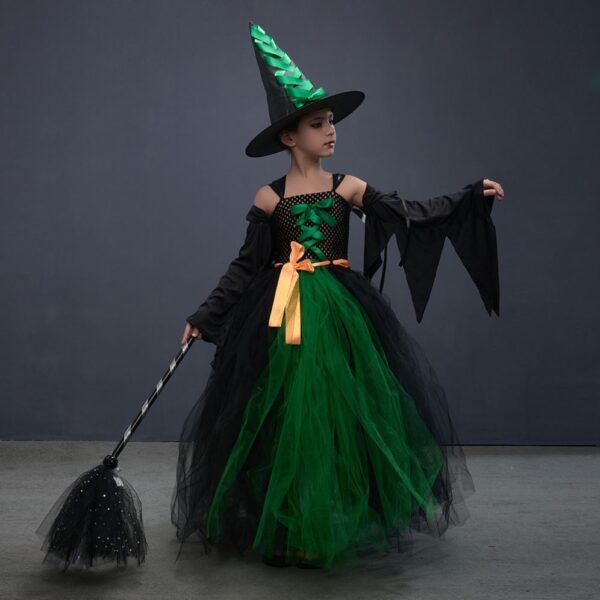 Halloween Witch Costume Dress for Children – Spooky and Fun Outfit - Image 8