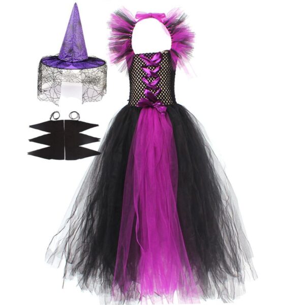 Halloween Witch Costume Dress for Children – Spooky and Fun Outfit - Image 5