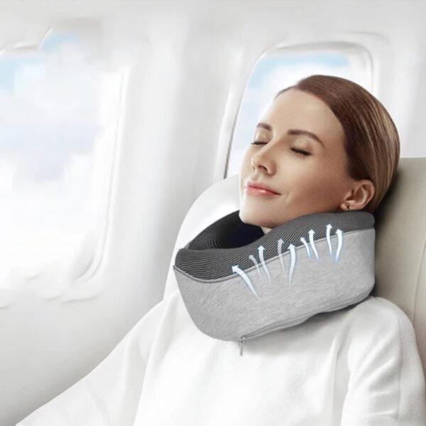 Durable U-Shaped Travel Neck Pillow – Memory Foam Cushion for Airplane & Nap Comfort - Image 4