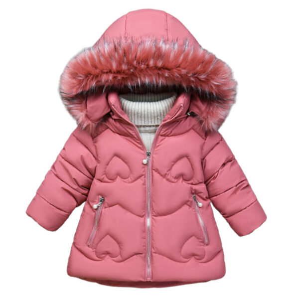 Girls' Thickened Warm Cotton Coat – Cozy Winter Wear - Image 2