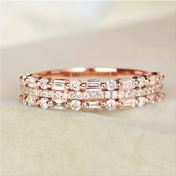 "Multilayer Three-Layer Ring for Women" - Image 7