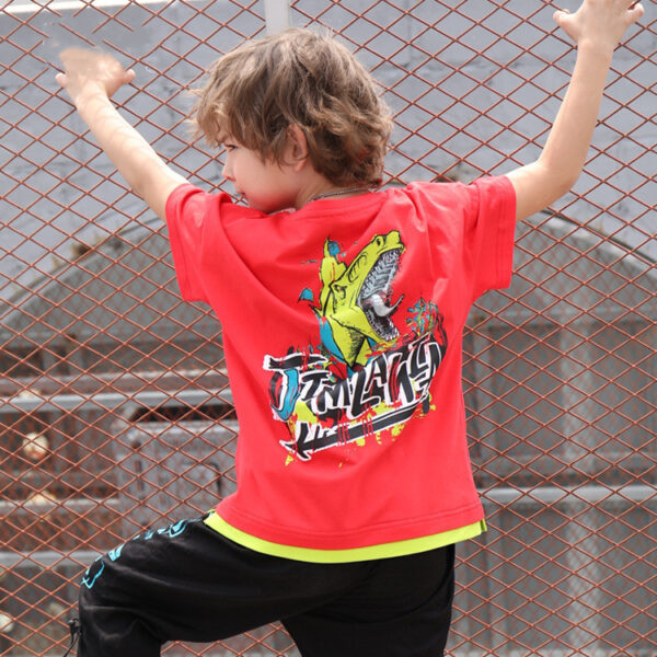 Dinosaur boy short sleeve T-shirt - Image 4