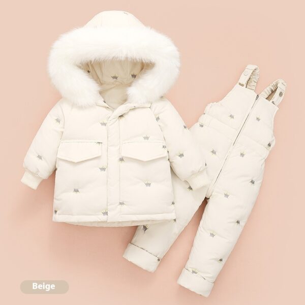 Girls' Winter Down Jacket Set – Warm Children's Clothing - Image 2