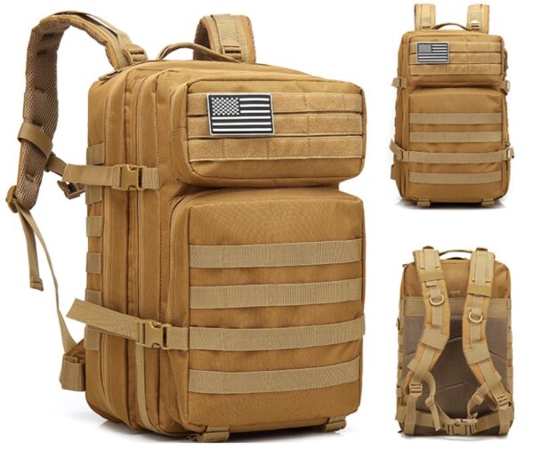 "Tactical Outdoor Mountaineering Backpack – Military-Style Travel Bag, Laptop Compatible, Army Fan Gear"