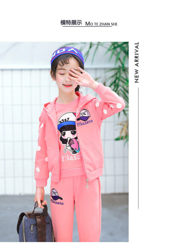 Girls' Clothes Young And Teen Girl's Clothing Primary School Student Three-piece Suit - Image 6