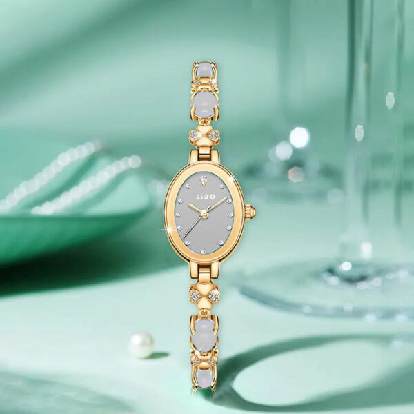 Elegant Women's Quartz Diamond Watch with Precious Gemstones – Waterproof Luxury - Image 2