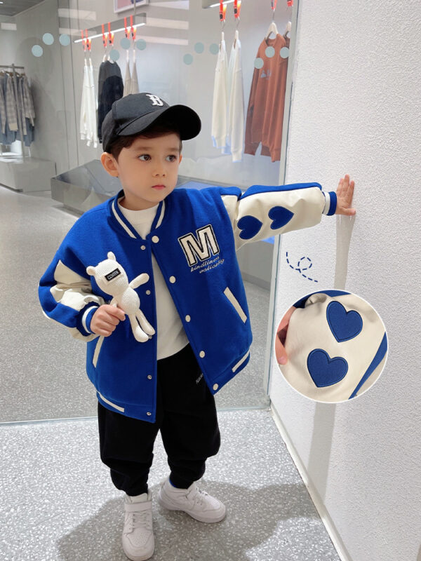 Reversible Boys' Cotton Jacket with Padded Nipples - Image 3