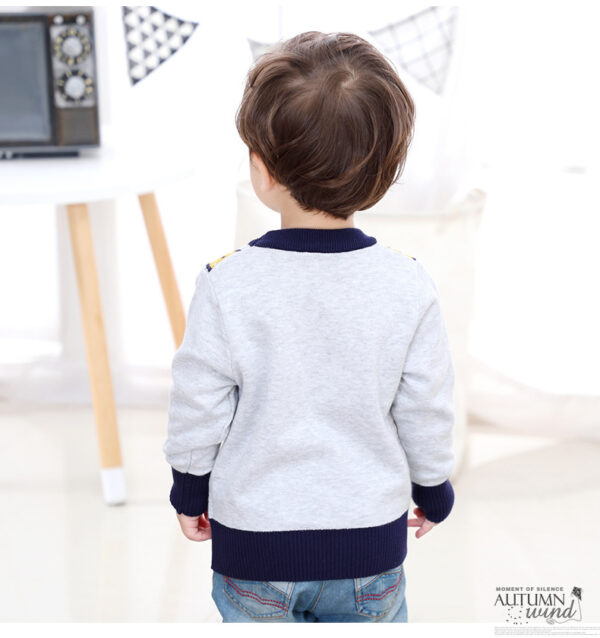 Boys all-match suspenders frog knitted sweater - Image 3