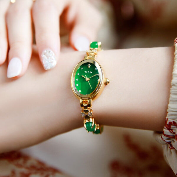 Elegant Women's Quartz Diamond Watch with Precious Gemstones – Waterproof Luxury - Image 5