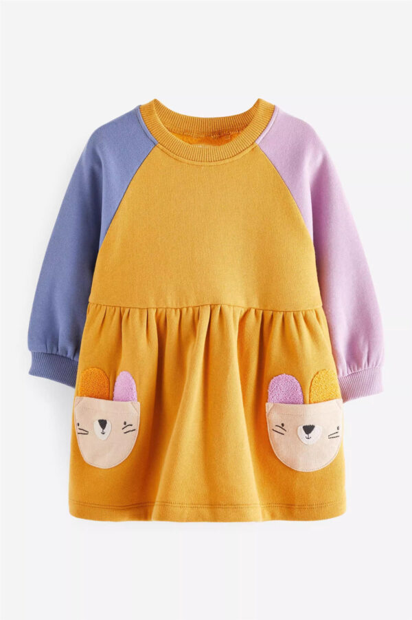 Girls Cartoon Printing European And American Style Dress - Image 2