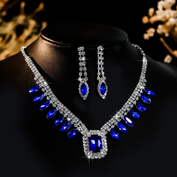 "Stylish Blue Necklace Suit – Elegant Jewelry Set for Any Occasion" - Image 4