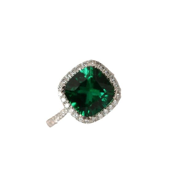 Women's Emerald Engagement Ring – Elegant Marriage Ring - Image 2