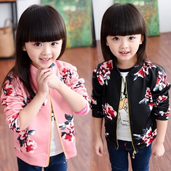 Spring And Autumn Girls' Clothing Coat Jacket Tup Cardigan Zip-up Shirt - Image 9