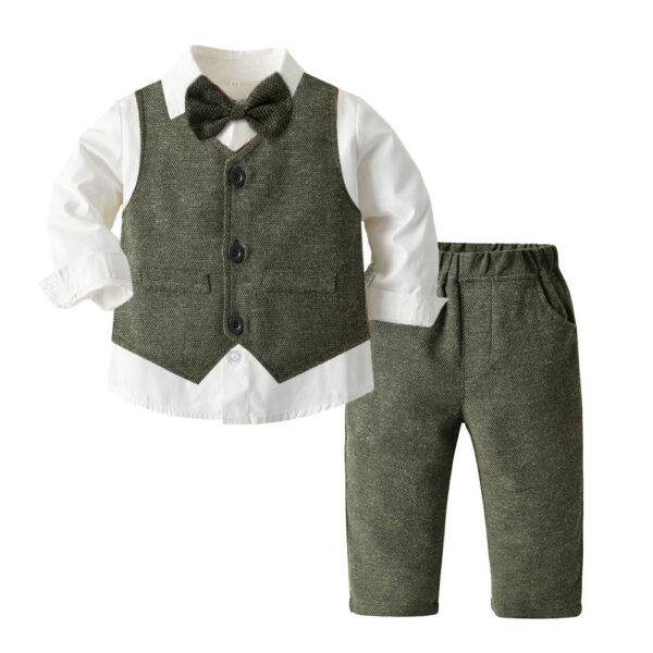 Boys Autumn Clothing Children's Suit Three-piece Set - Image 10