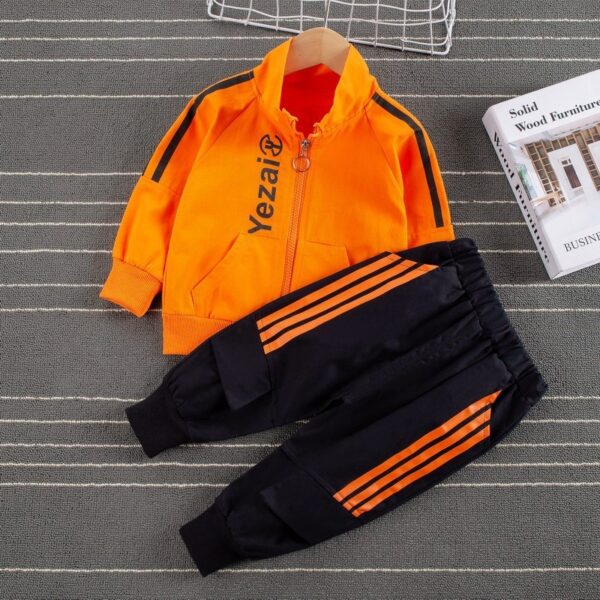 Sports Style Striped Two-piece Children's Clothing Children's Boys And Baby Casual Suits - Image 2