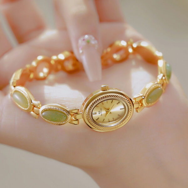 Luxury Women's Jade Bracelet Watch – Elegant & Waterproof Gift - Image 6