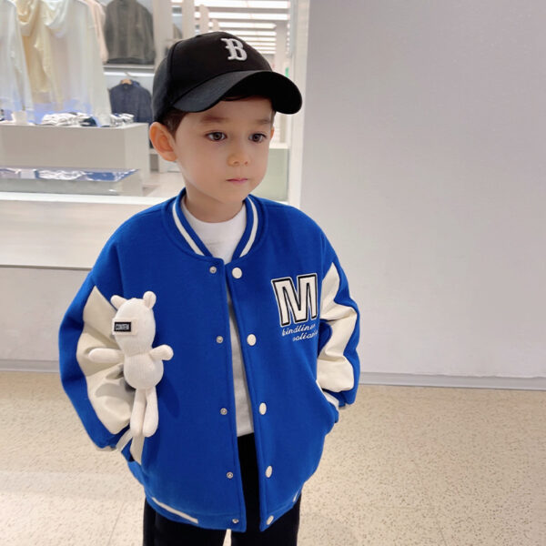 Reversible Boys' Cotton Jacket with Padded Nipples