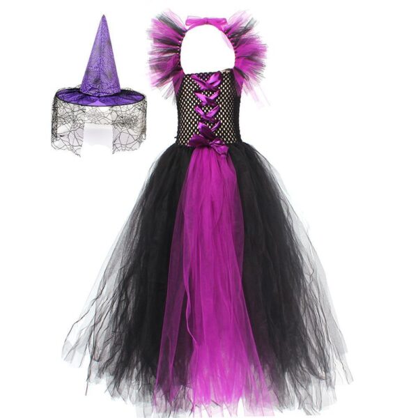 Halloween Witch Costume Dress for Children – Spooky and Fun Outfit - Image 7